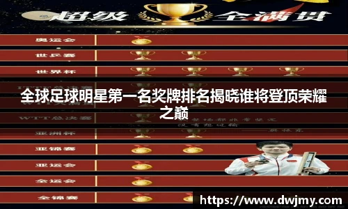 全球足球明星第一名奖牌排名揭晓谁将登顶荣耀之巅